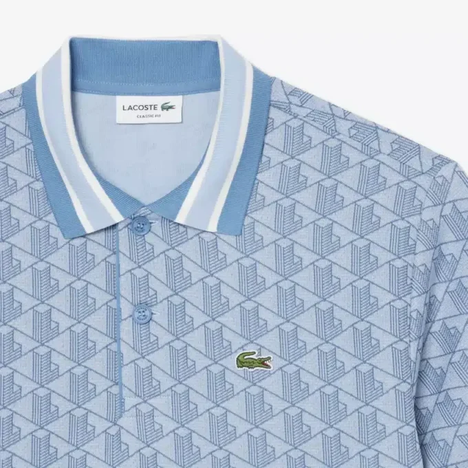 Erkek Klasik Kesim Monogram Polo Tişört
