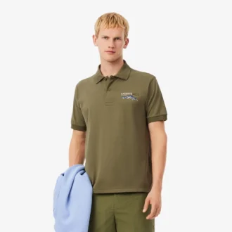 Erkek Klasik Kesim Nakışlı Motifli Piqua Polo Tişört