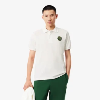 Erkek Klasik Kesim Petit Piqua Rozetli Polo Tişört