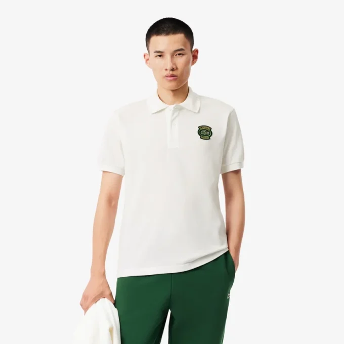 Erkek Klasik Kesim Petit Piqua Rozetli Polo Tişört