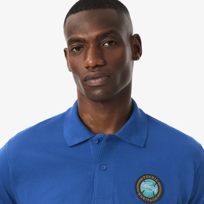Erkek Klasik Kesim Petit Piqua Rozetli Polo Tişört