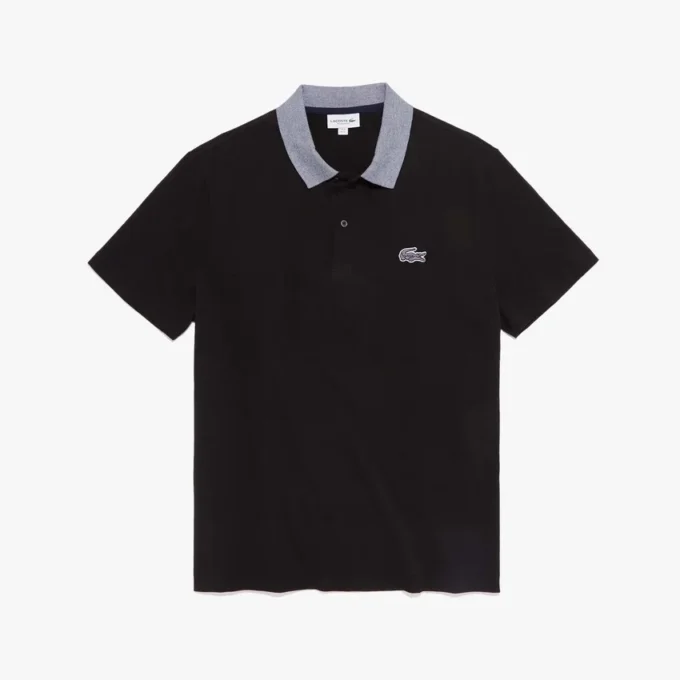 Erkek Kontrast Yakalı Pamuklu Polo Tişört