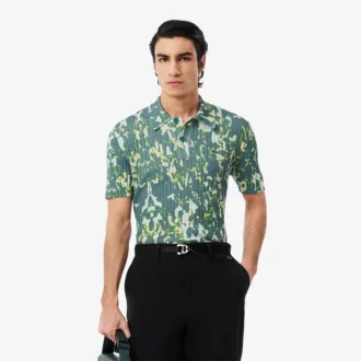 Erkek Kısa Kollu Grafik Desenli Polo Yaka Tişört Kazak