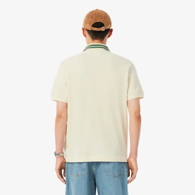 Erkek Made in France Klasik Kesim Çizgili Yakalı Polo Tişört