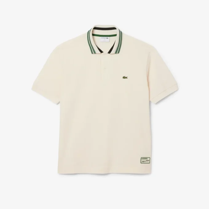 Erkek Made in France Klasik Kesim Çizgili Yakalı Polo Tişört