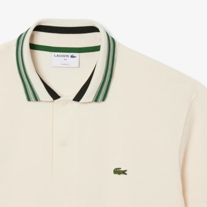 Erkek Made in France Klasik Kesim Çizgili Yakalı Polo Tişört