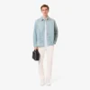 Erkek Manzara Motifli Denim Overshirt