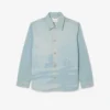 Erkek Manzara Motifli Denim Overshirt