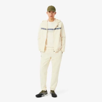 Erkek Markalı Çizgili Tenis Sweatshirt