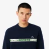 Erkek Markalı Çizgili Tenis Sweatshirt