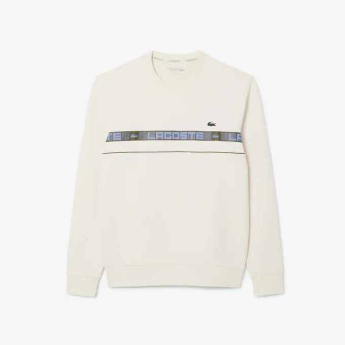 Erkek Markalı Çizgili Tenis Sweatshirt