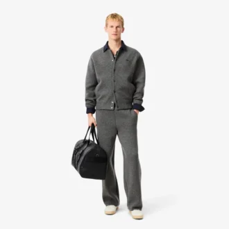 Erkek Merinos Yünü Jersey Bomber Ceket