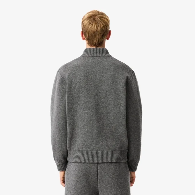 Erkek Merinos Yünü Jersey Bomber Ceket
