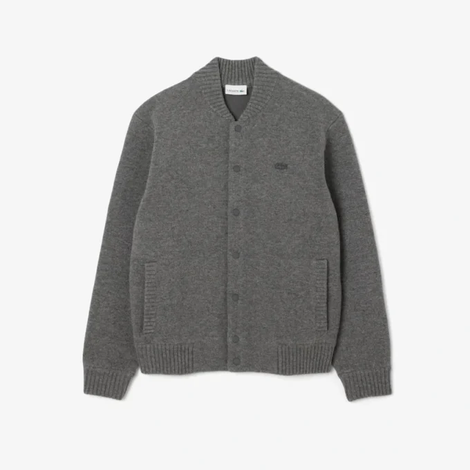 Erkek Merinos Yünü Jersey Bomber Ceket