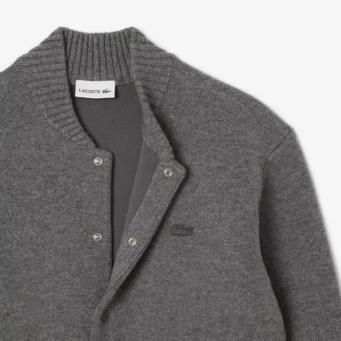 Erkek Merinos Yünü Jersey Bomber Ceket
