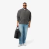 Erkek Merinos Yünü Jersey Bomber Ceket