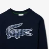 Erkek Monogram Baskılı Polar Sweatshirt