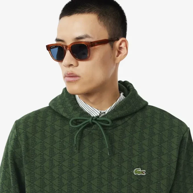 Erkek Monogram Polar Kapüşonlu Sweatshirt