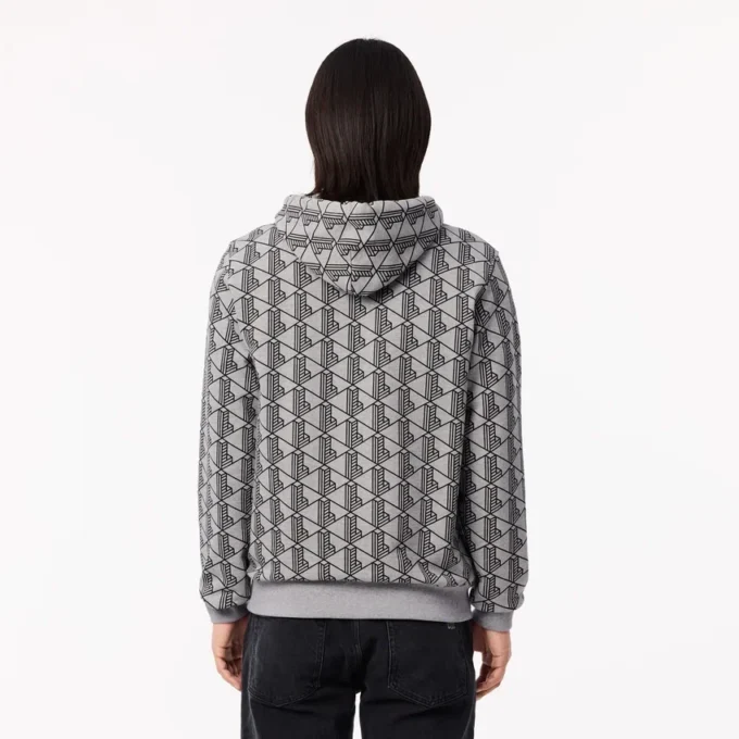 Erkek Monogram Polar Kapüşonlu Sweatshirt