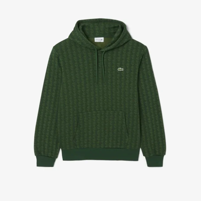 Erkek Monogram Polar Kapüşonlu Sweatshirt