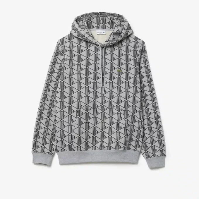 Erkek Monogram Polar Kapüşonlu Sweatshirt