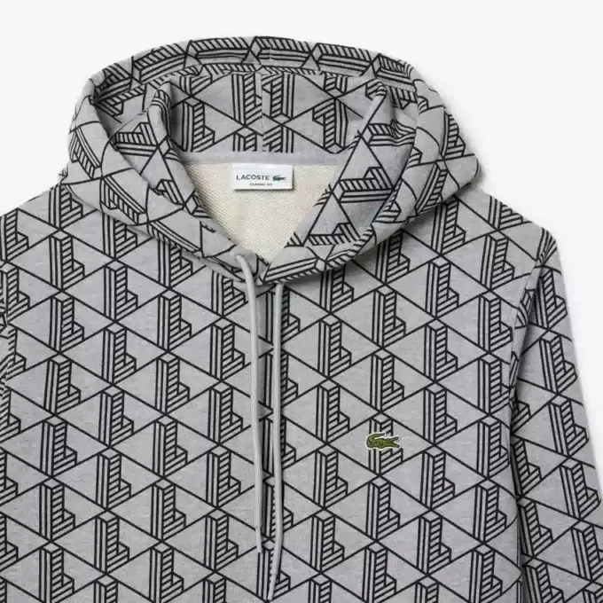 Erkek Monogram Polar Kapüşonlu Sweatshirt