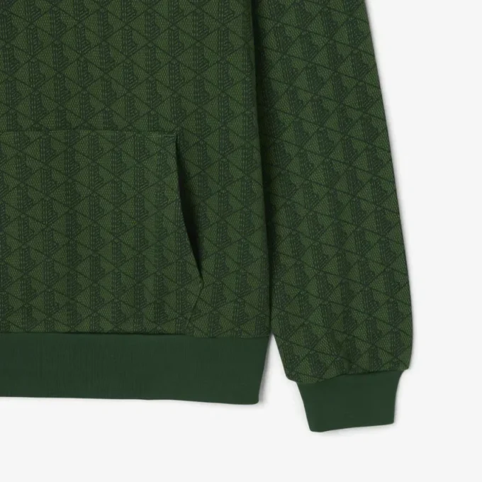 Erkek Monogram Polar Kapüşonlu Sweatshirt