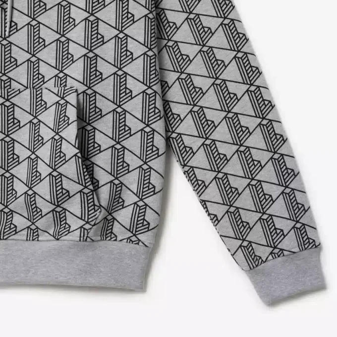 Erkek Monogram Polar Kapüşonlu Sweatshirt