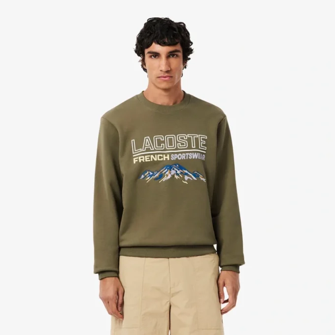 Erkek Nakışlı Motifli Polar Sweatshirt