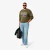 Erkek Nakışlı Motifli Polar Sweatshirt