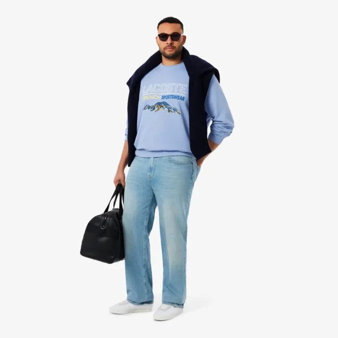 Erkek Nakışlı Motifli Polar Sweatshirt
