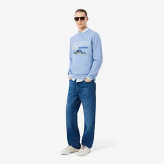 Erkek Nakışlı Motifli Polar Sweatshirt