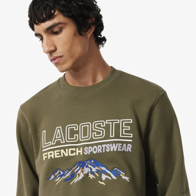 Erkek Nakışlı Motifli Polar Sweatshirt