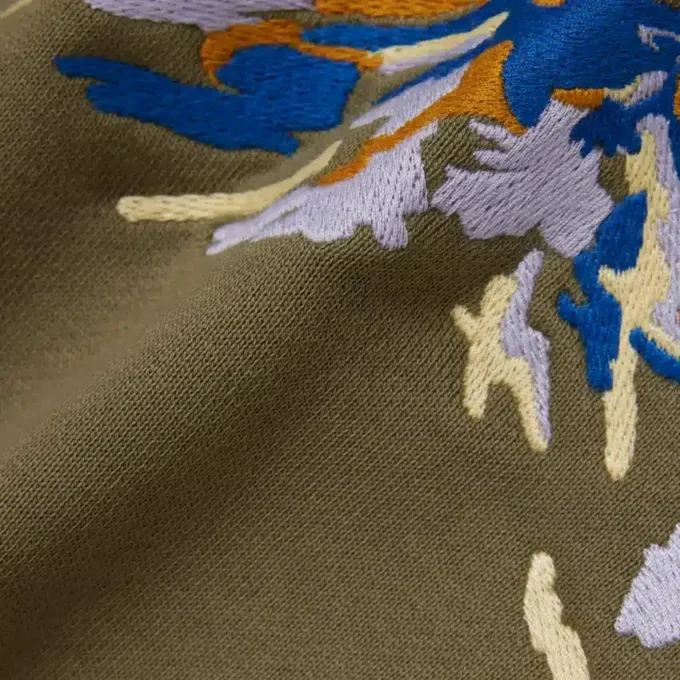 Erkek Nakışlı Motifli Polar Sweatshirt