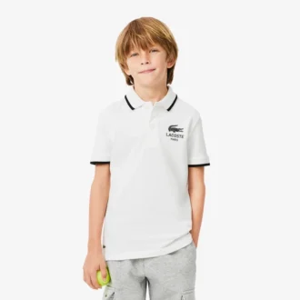 Erkek Çocuk Çizgili Yakalı Petit Piqua Polo Tişört