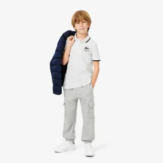Erkek Çocuk Çizgili Yakalı Petit Piqua Polo Tişört