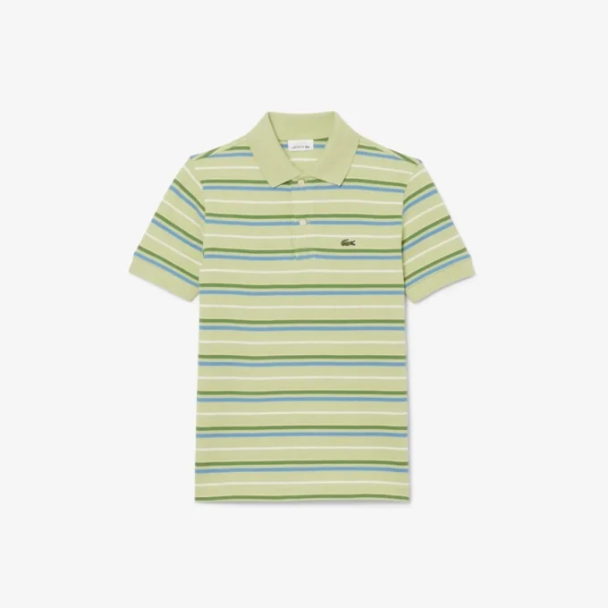 Erkek Çocuk Kontrast Çizgili Petit Piqua Polo Tişört