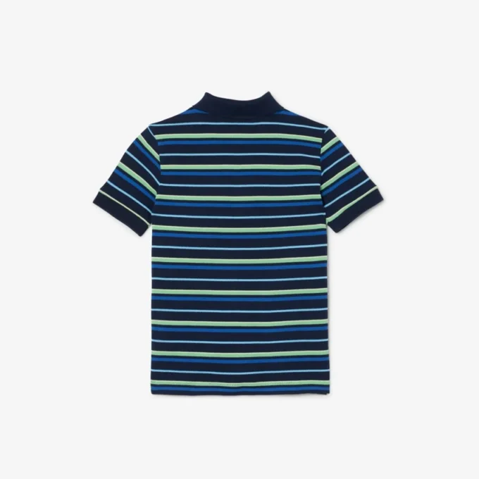 Erkek Çocuk Kontrast Çizgili Petit Piqua Polo Tişört