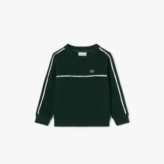 Erkek Çocuk Logo Çizgili Polar Sweatshirt