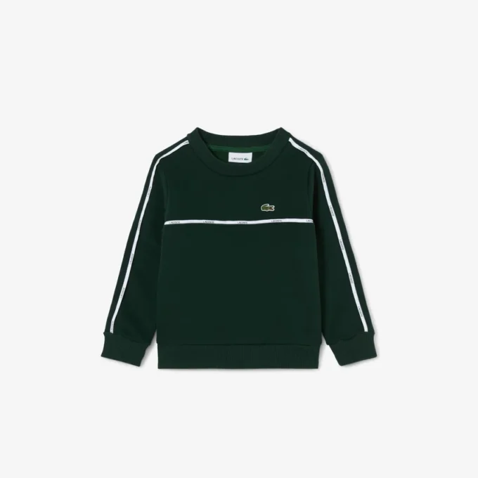 Erkek Çocuk Logo Çizgili Polar Sweatshirt