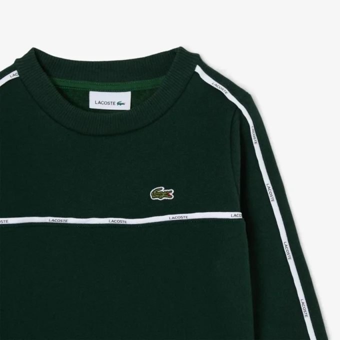 Erkek Çocuk Logo Çizgili Polar Sweatshirt