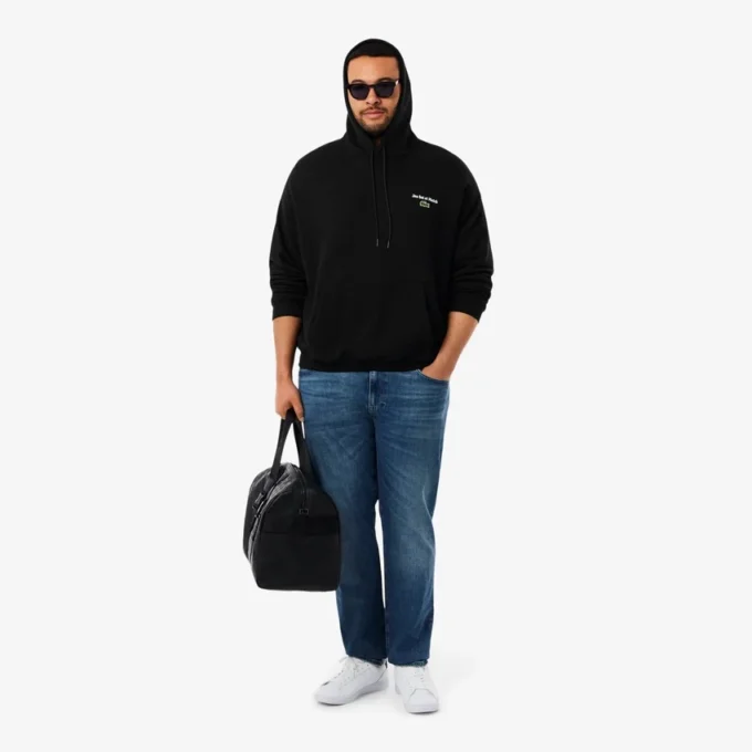 Erkek Çok Desenli Polar Kapüşonlu Sweatshirt
