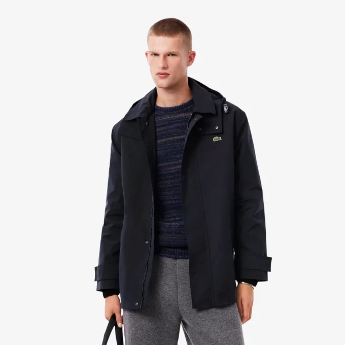 Erkek Orta Boy Su Geçirmez Kapüşonlu Parka