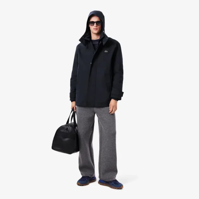 Erkek Orta Boy Su Geçirmez Kapüşonlu Parka