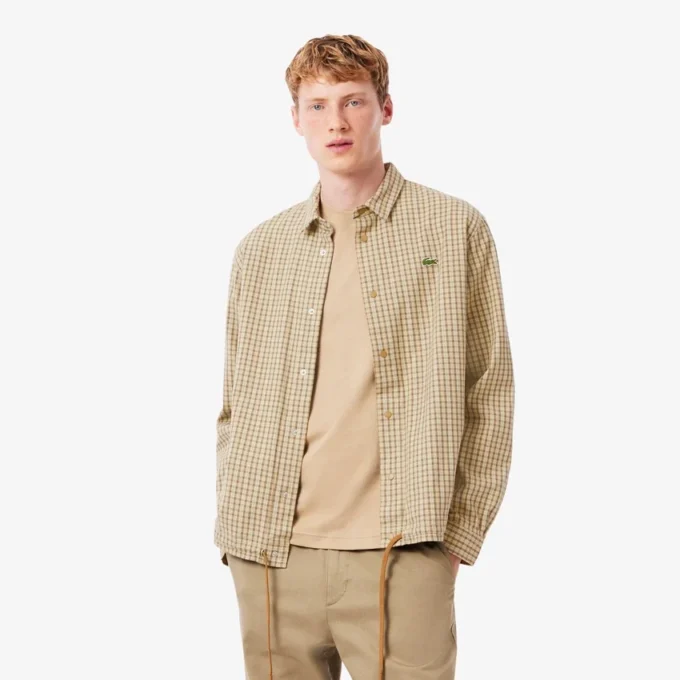 Erkek Oversized Ağır Pamuklu Ekose Overshirt