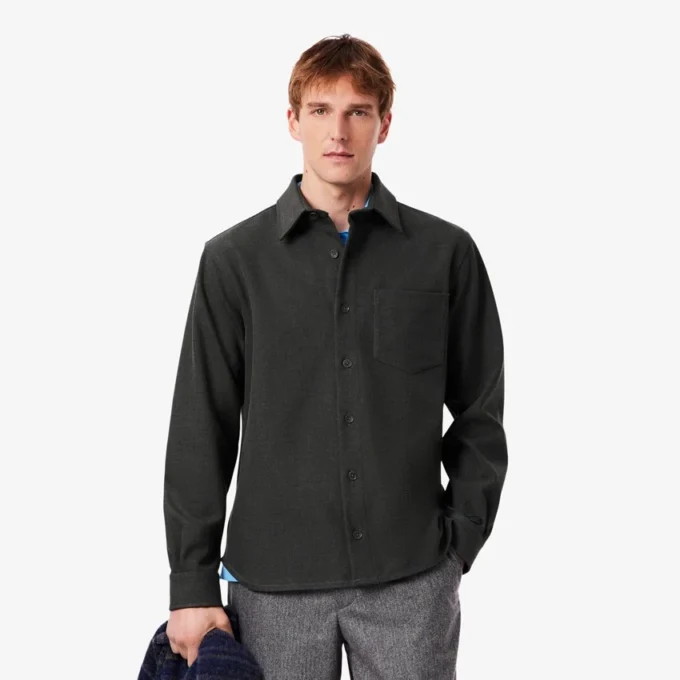 Erkek Oversized Çift Yüzlü Overshirt