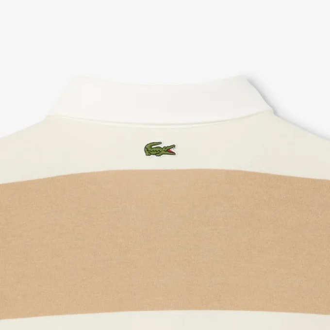 Erkek Rahat Kesim Çizgili Rugby Polo Tişört