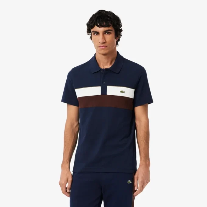 Erkek Regular Fit Colorblock Petit Piqua Polo Tişört