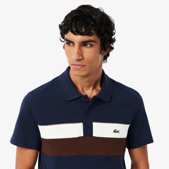 Erkek Regular Fit Colorblock Petit Piqua Polo Tişört