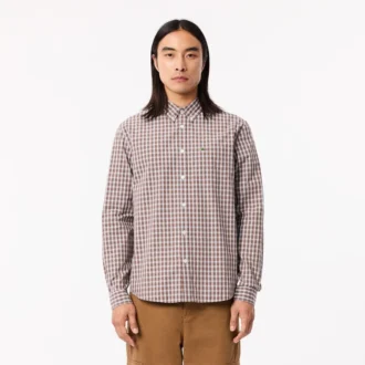 Erkek Regular Fit Ekose Poplin Gömlek